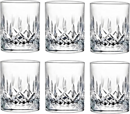 9 Oz Set of 6 Tritan Plastic Drinking Glasses Dishwasher Safe BPA Free Unbreakable Juice Glasses Acrylic Tumblers Reusable Highball Water Glasses