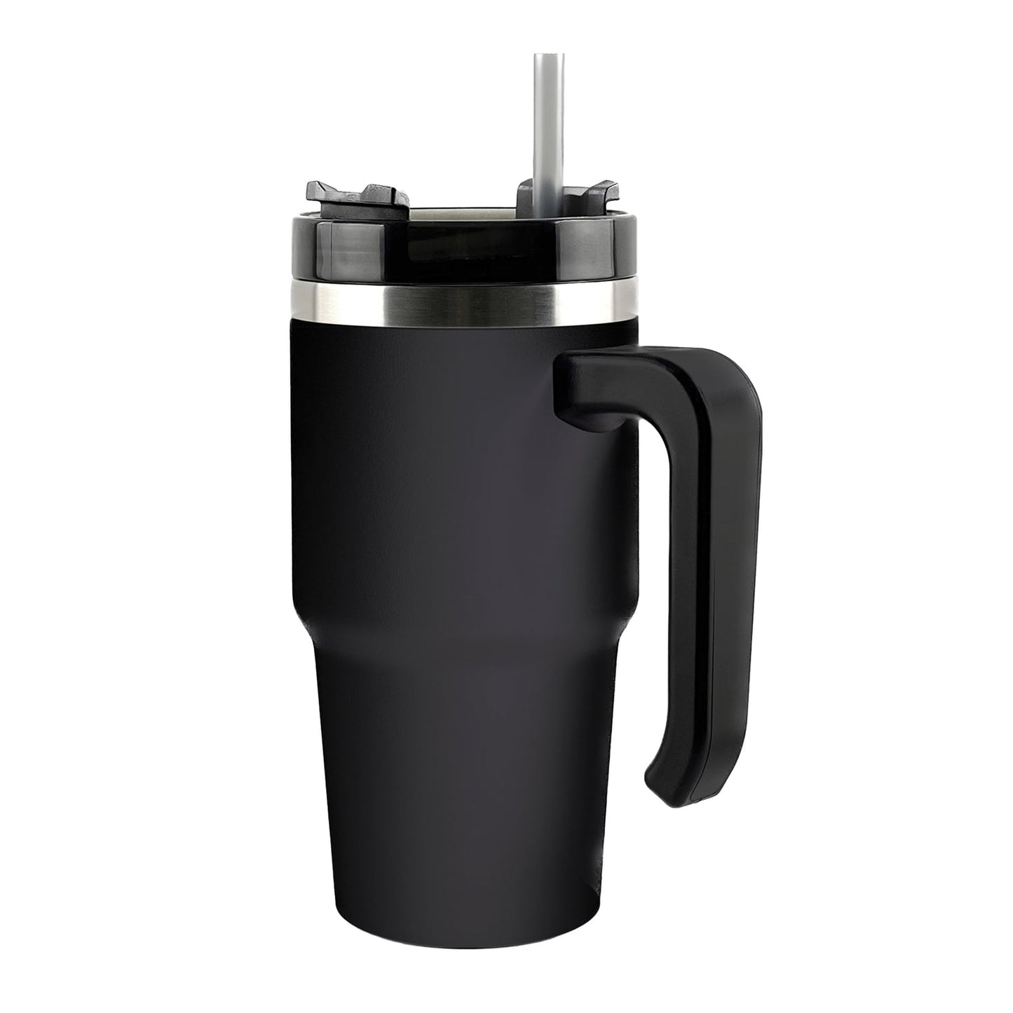 Outdoors Professional 20-Oz. Stainless Steel Double-Walled Insulated Tumbler with Straw (Black), OUTD6069