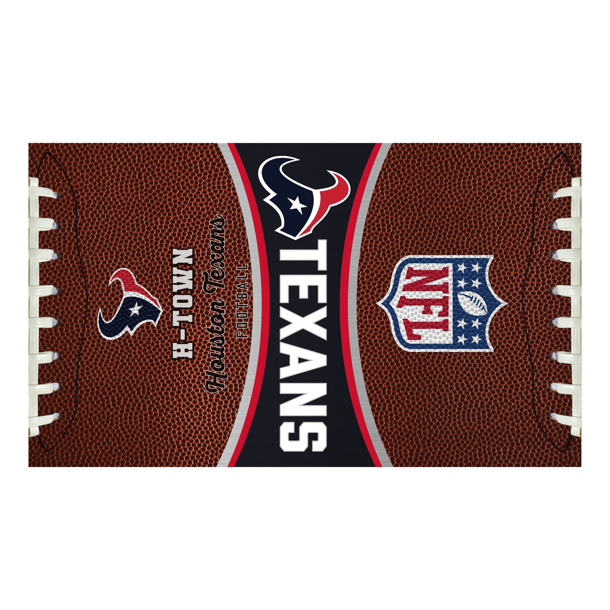 Houston Texans 32 ounce vacuum insulated stainless steel tumbler with Gameball graphic