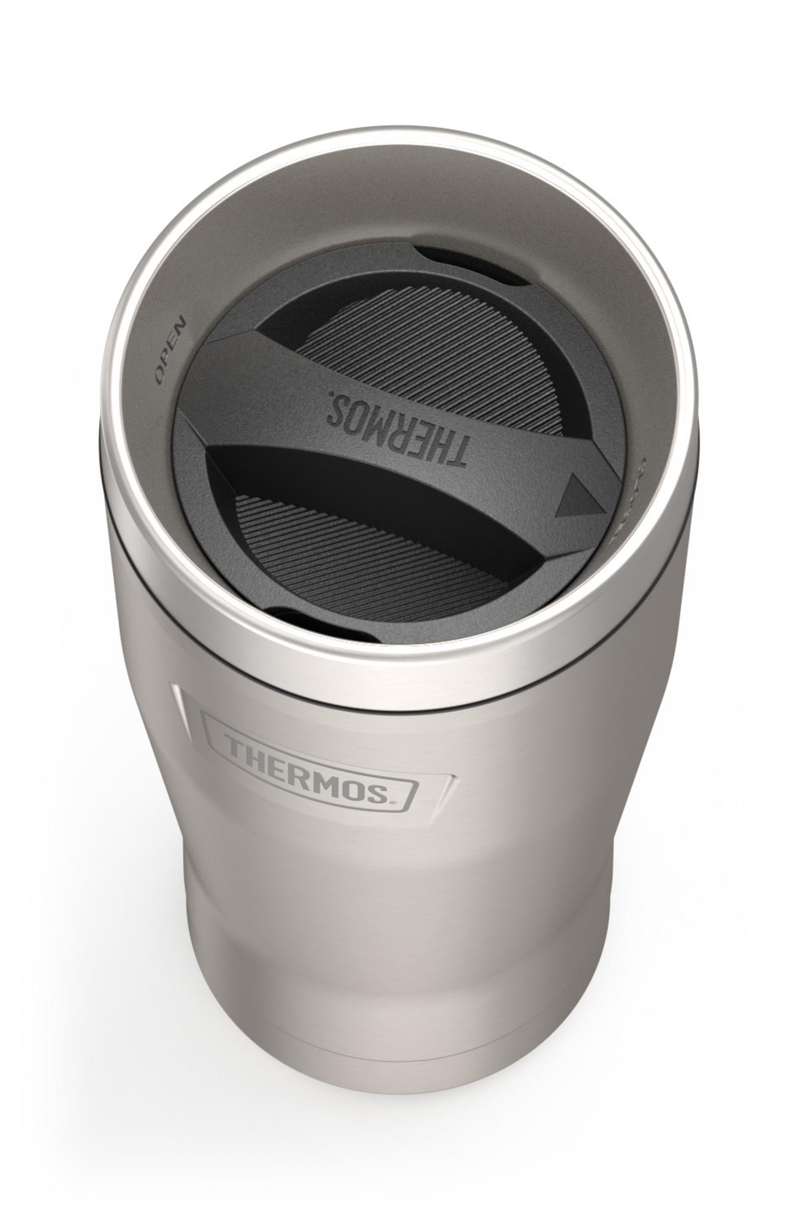 Thermos ICON Series Insulated Tumbler, 16oz, Hot 6 Hrs/Cold 12 Hrs, Dura-Seal Lid, Matte Stainless