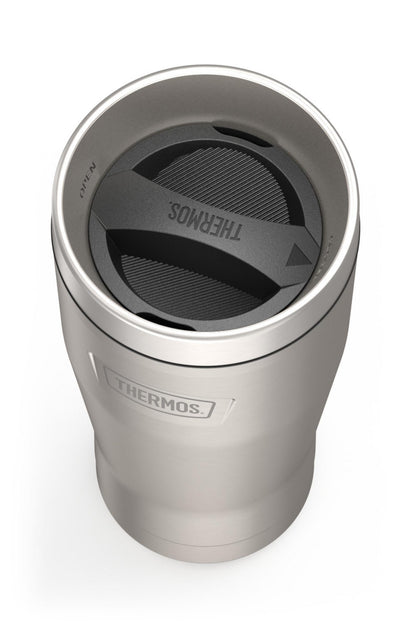 Thermos ICON Series Insulated Tumbler, 16oz, Hot 6 Hrs/Cold 12 Hrs, Dura-Seal Lid, Matte Stainless