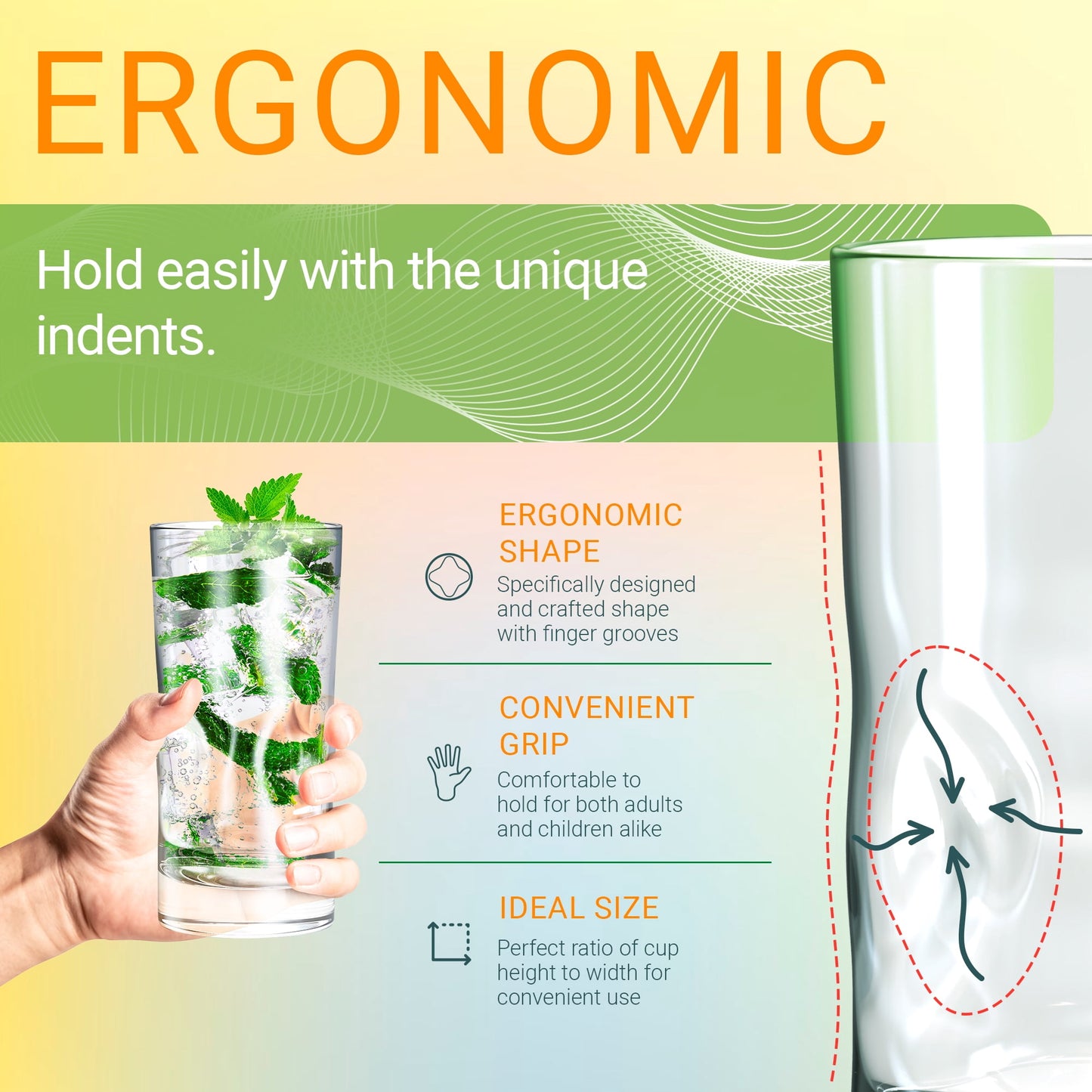 Bravario Plastic Drinking Glasses Set of 6, 17 oz Unbreakable Bpa-Free Tritan Tumblers