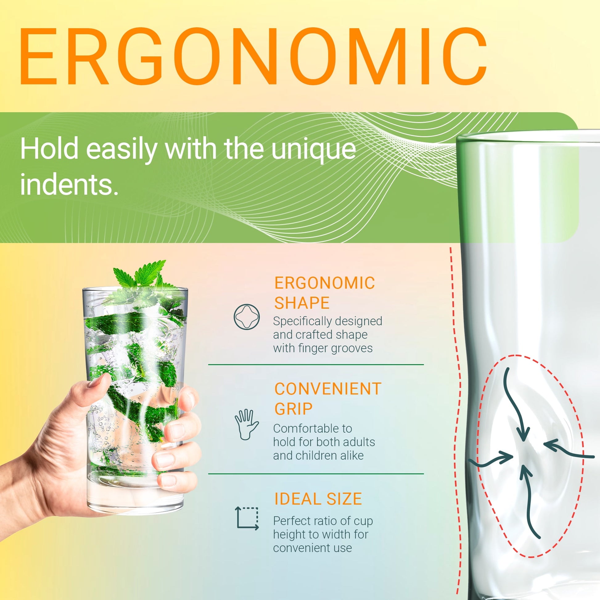 Bravario Plastic Drinking Glasses Set of 6, 17 oz Unbreakable Bpa-Free Tritan Tumblers