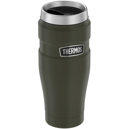 Thermos Stainless King Vacuum Insulated Stainless Steel Tumbler, 16oz, Matte Army Green