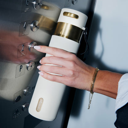 Contigo 24 oz Stainless Steel Leak-Proof Insulated Water Bottle with Carry Strap, Black/Bronze