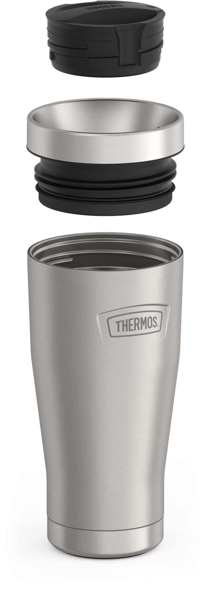 Thermos ICON Series Insulated Tumbler, 16oz, Hot 6 Hrs/Cold 12 Hrs, Dura-Seal Lid, Matte Stainless
