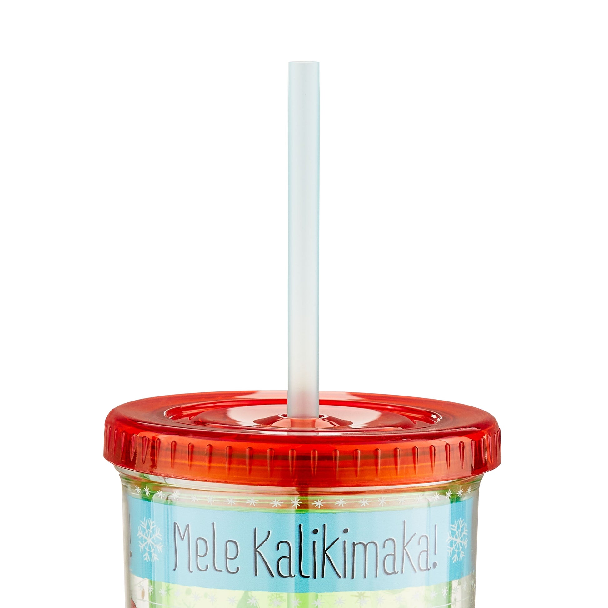 Lilo and Stitch Holiday Sweater Pattern Plastic Tall Cold Cup, 20 oz, 1 pack