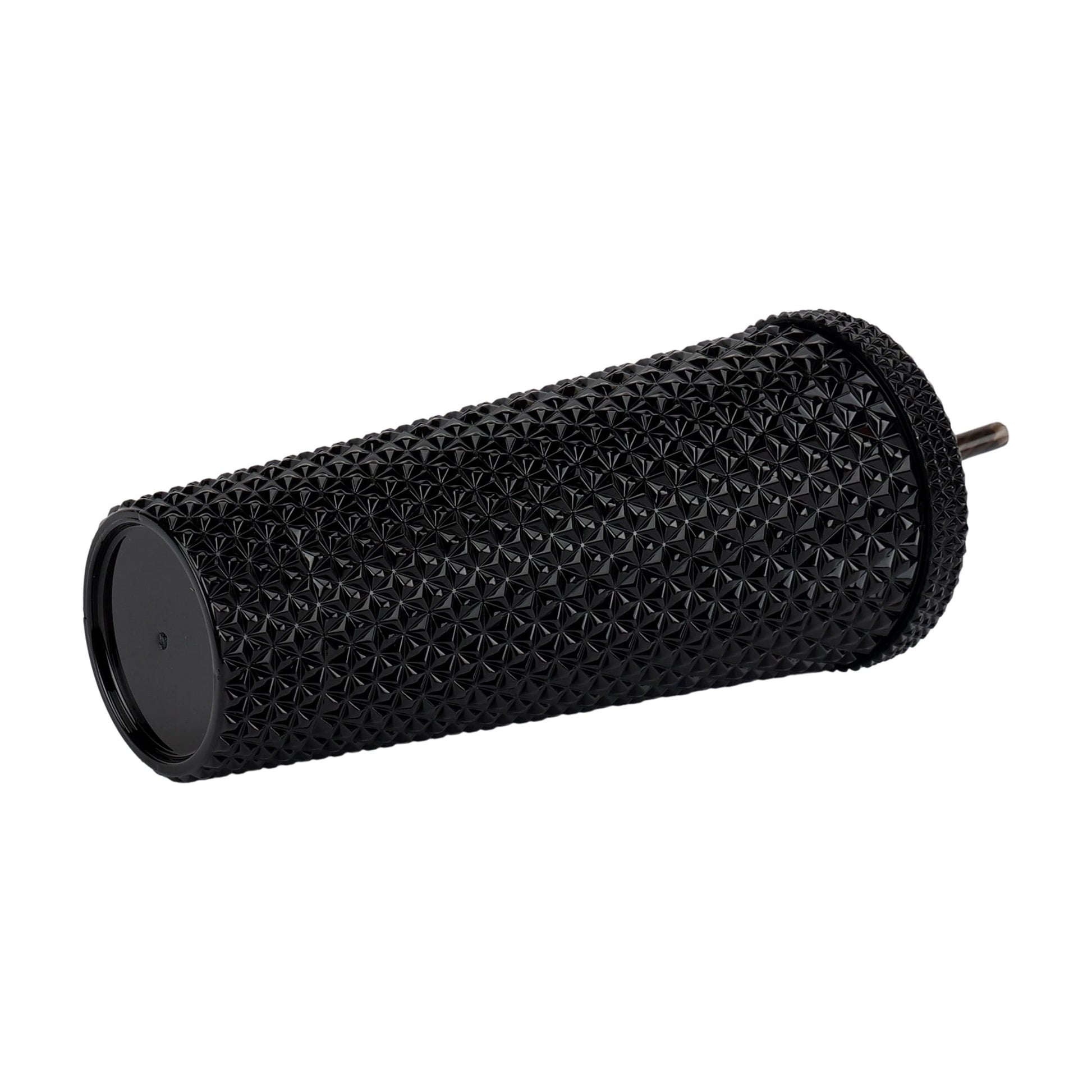 (4 pack) Mainstays 26-Ounce Capacity Plastic Double Wall Insulated Iridescent Textured Tumbler with Straw, Black
