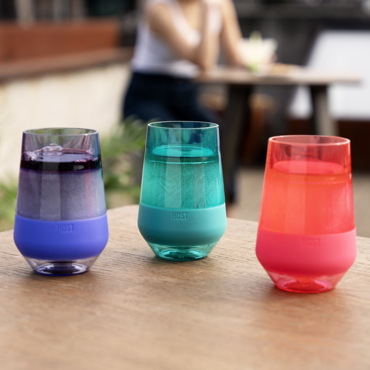 Host Freeze XL Cooling Cup, Double Wall Insulated Tumbler, 12oz, Set of 4