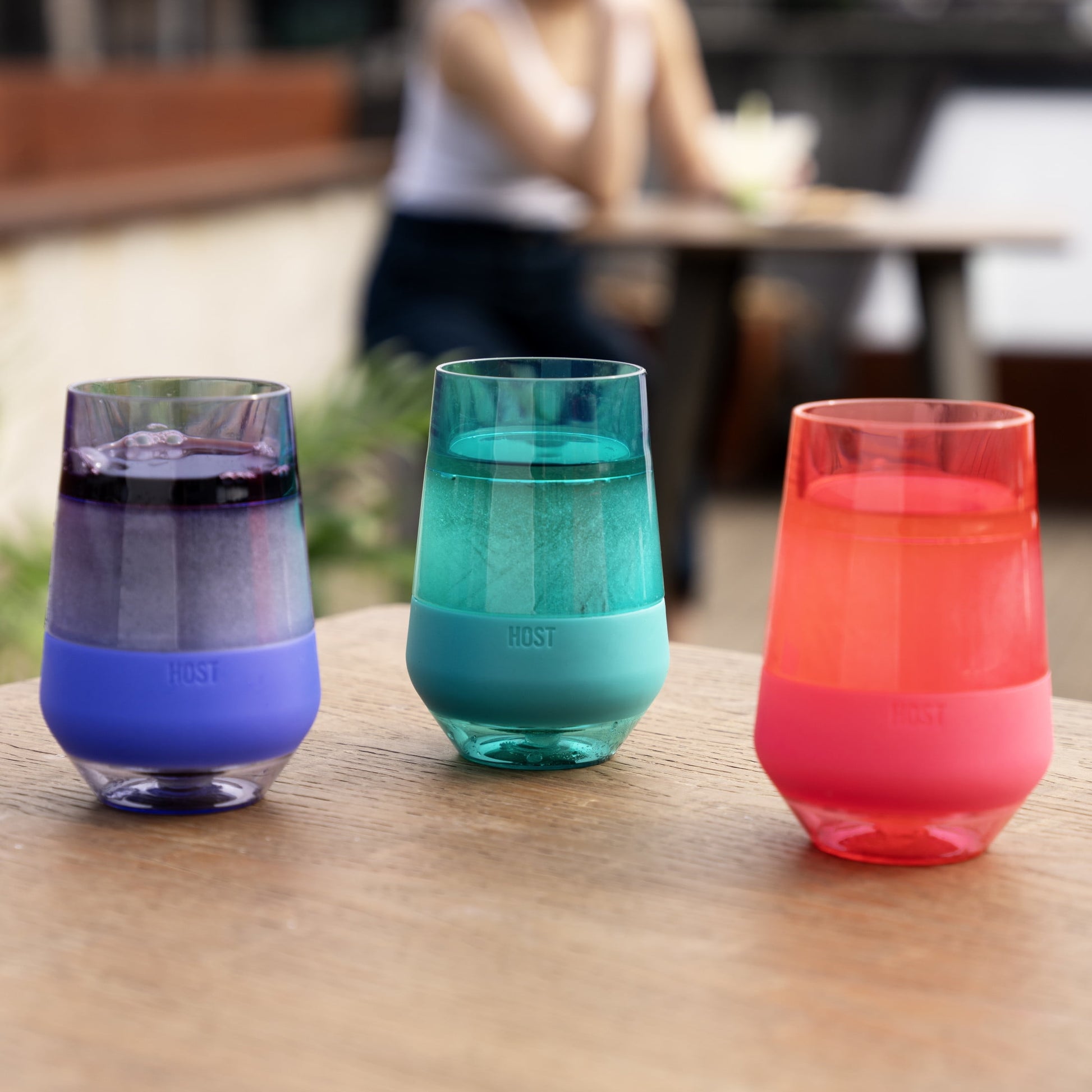 Host Freeze XL Cooling Cup, Double Wall Insulated Tumbler, 12oz, Set of 4