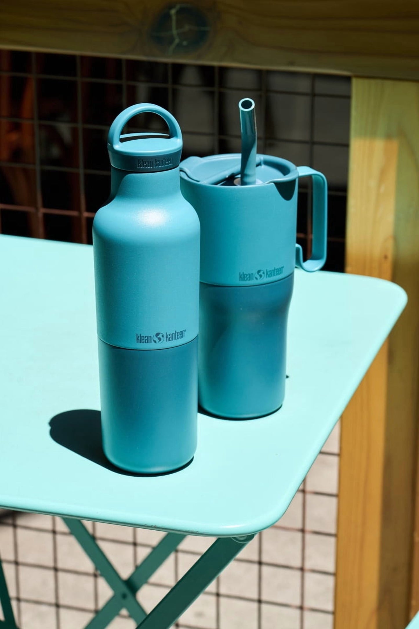 Klean Kanteen Rise Insulated Tumbler - Reusable Tumbler for Quick Hydration - Stainless Steel - Vacuum Insulation - Dishwasher-Safe - BPA-Free - Straw Lid - 26 oz - Brittany Blue